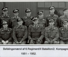 18 Befalingsmænd af 6. Regiment II Bataillon 2. Kompagni 1951-52