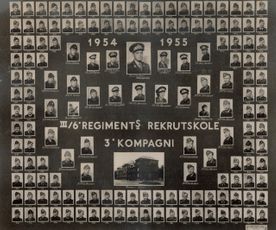 21 III 6. Regiments Rekrutskole 3. Komp 1954-55